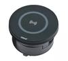KENSON Circle80 disq - 1xstikk, 2xusb (a+c, 2.1a), wireless charger, black (KAS15927111111)