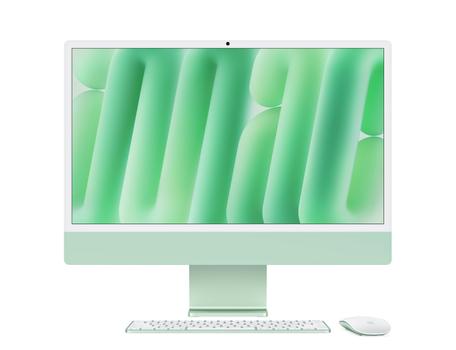 APPLE iMac 24 4.5K (2024) 512GB (grønn) 10-core M4 CPU, 16 GB, 512GB SSD, 10-core GPU, NO Num. keyb. (Z1EN-K-MWV03H/A)