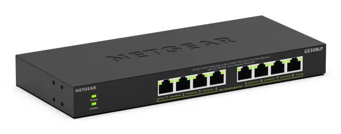 NETGEAR Switch 8 port PoE Gigabit Unmanaged GS308LP (GS308LP-100EUS)