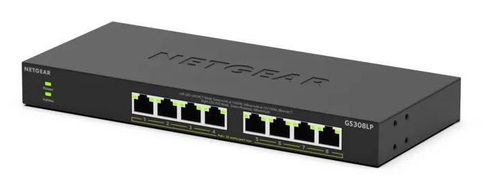 NETGEAR Switch 8 port PoE Gigabit Unmanaged GS308LP (GS308LP-100EUS)