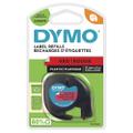 DYMO S0721630 91203 LetraTAG Plastic tape [12mm x 5.5m Vinyl Red]