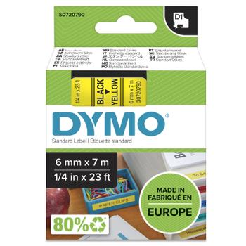 DYMO D1 tape 6mmx7m black/ yellow (S0720790*5)