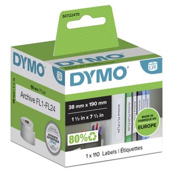 DYMO Etikett SMALORDNER 6pk, 38x190 (S0722470)