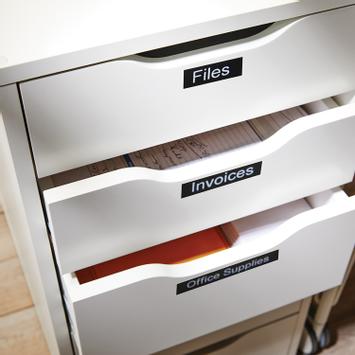 DYMO D1 19mm 1pk, Hvit/Sort (S0720910)