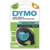 DYMO S0721640 91204 LetraTAG Plastic tape [12mm x 5.5m Vinyl Green] (S0721640)