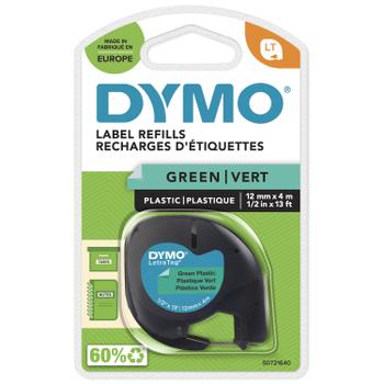 DYMO S0721640 91204 LetraTAG Plastic tape [12mm x 5.5m Vinyl Green] (S0721640)