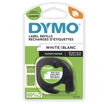 DYMO 91200 Papertape White 12mm x 4m (S0721510)