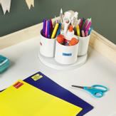 DYMO LetraTag plast-tape 12mm - blå med svart skrift - 4 meter (S0721650)