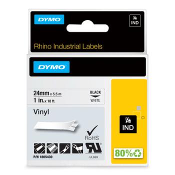 DYMO Rhino 24 mm Black on white Vinyl (1805430)