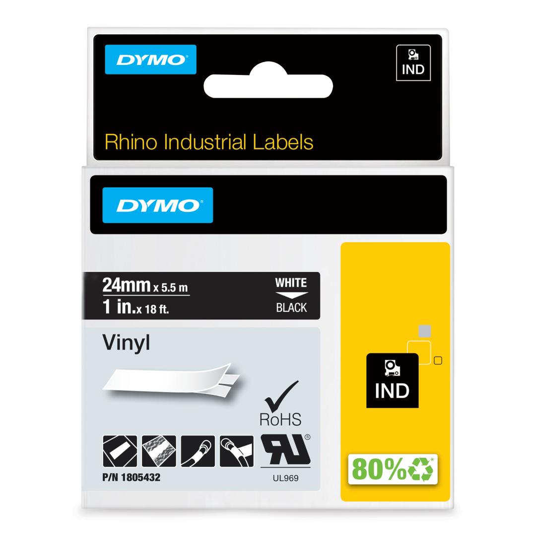DYMO - Rhino 24 mm white on Black Vinyl
