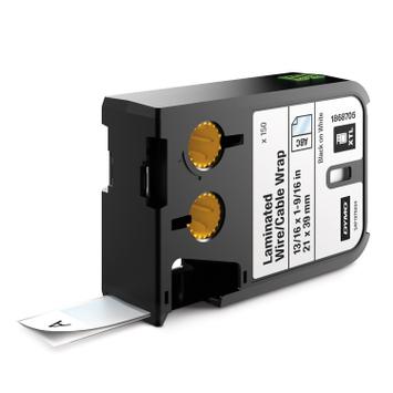 DYMO LBL VINYL SELF-LAMINATING 150P 21MM X 102MM BLACK SUPL (1868705)