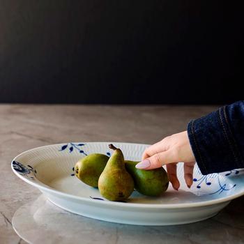 Royal Copenhagen Blå Mega Riflet fad 36,5cm (1016891)