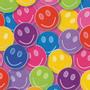 WhiteLabel Gavepapir Smiley 57cmx160m flerfarvet