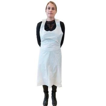 CATERSOURCE Engangsforklæde 130x85cm 30my hvid (117131-1)