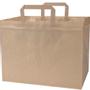 WhiteLabel Papirbærepose take-away 17L 80g 340x170x250mm brun