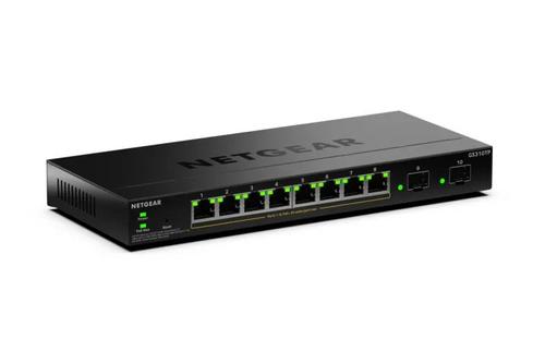 NETGEAR R GS310TPv2 - Switch - 2+/L3 Lite - smart - 8 x 10/ 100/ 1000 (PoE+) + 2 x SFP - desktop, wall-mountable - PoE+ (55 W) (GS310TP-200EUS)