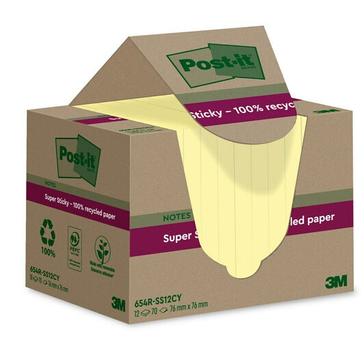 3M Post-it SS Recycled Canary Yellow 76x76 70sh (12) (7100284981*12)