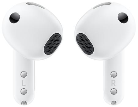 SAMSUNG Galaxy Buds4 (hvit) Galaxy AI, adaptiv lyd, AI‑tolk, hodebevegelser for kontroll, Ambient Mode, opptil 6t batteri, IP54 (SM-R540NZWAEUB)