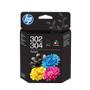 HP 302/304 Tri-color/Black Ink Cartridge 2-Pack