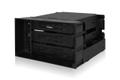 ICY DOCK 3x 3.5" SATA in 2x 5.25" bay backplane cage 80mm fan metal