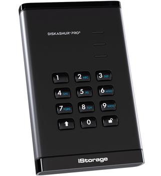 IStorage diskAshur PRO3 HDD 256-bit FIPS 140-3 Level 3 2TB Sort (IS-DAP3-256-2000-F)