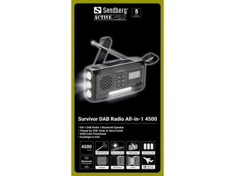 Sandberg Survivor DAB radio All-in-1 (421-17)