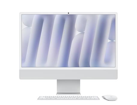 APPLE 24-inch iMac with Retina 4.5K display, Nano-texture glass: M4 chip with 10-core CPU and 10-core GPU, 256GB SSD, 16GB - Silver (MD3H4KS/A)