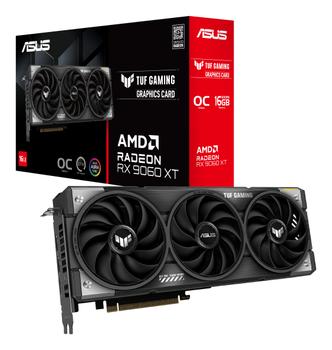 ASUS TUF Gaming Radeon RX 9060 XT 16GB - OC Edition - graphics card - Radeon RX 9060 XT - 16 GB GDDR6 - PCI Express 5.0 - HDMI, 2 x DisplayPort - box (90YV0LF0-M0NA00)