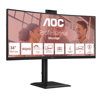 AOC 34"" CU34E4CW | 3440x1440 | VA | Curved 1500R | 4ms | 120Hz | 5years (CU34E4CW)
