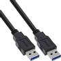 INLINE 0.5m USB 3.0, 0,5 m, USB A, USB A, 3.2 Gen 1 (3.1 Gen 1), Hanstik/Hanstik, Sort