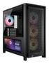 CORSAIR Frame 4000D LCD RS Performance Mid Tower (sort) Mini-ITX, Micro-ATX, ATX, E-ATX (305mm x 277mm), herdet glass, 3D-Y luftstrøm