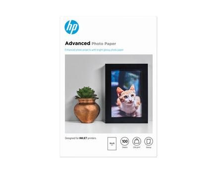HP Advanced-fotopapir,  blankt, 100 ark/10 x 15 cm uden rammer (Q8692A)