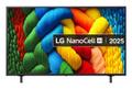 LG 50" NANO80 AI 4K NanoCell Smart TV (2025) 60Hz, 4K NanoCell, webOS 25, ALLM, eARC, 3x HDMI, Alpha 7 AI-prosessor
