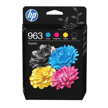HP 963 CMYK Original Ink Cartridge 4-Pack (6ZC70AE)