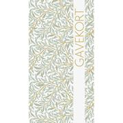 WhiteLabel Gavekort med kuvert design Morris blade grøn