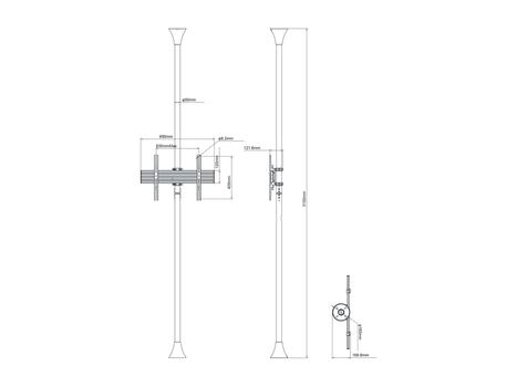 MULTIBRACKETS M Floor To Ceiling Mount 1U Pro Series Floor-Ceiling Mount (7350073733620)