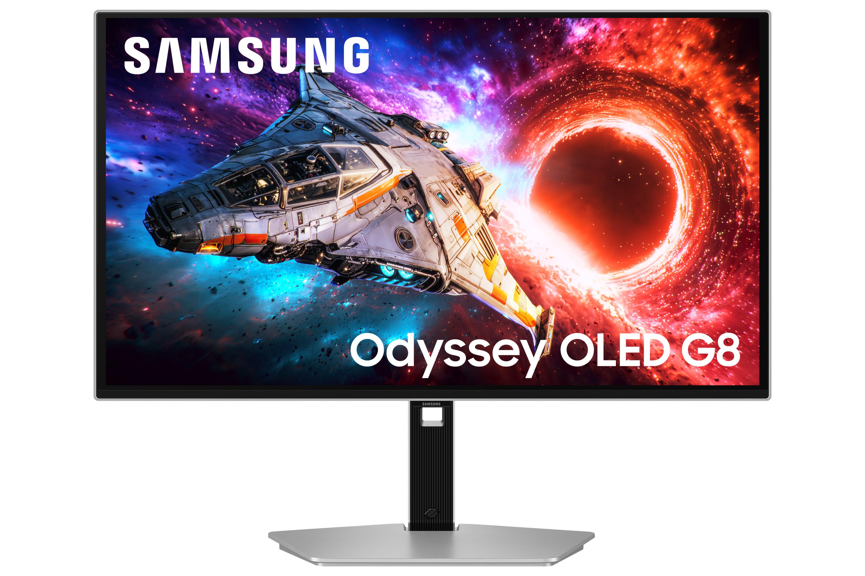 Odyssey G8 G80SH LS27HG802SUXEN spillskjerm 27 4K 240 Hz OLED sølv