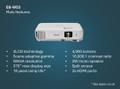 EPSON EB-W53 3LCD projektor (hvit) WXGA 1280x800, 4000 lumen, 2x HDMI, bærbar, opptil 375"