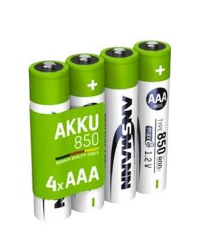 ANSMANN 1x4 NiMH Battery Micro AAA Type 850 800 mAh maxE (1311-0024)