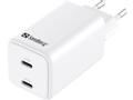 SANDBERG AC Charger Dual USB-C PD65W EU