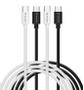 VERBATIM Essentials Sync & Charge USB-C to C 2 pack 1?m Black & White