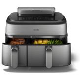 Philips Airfryer 5000 Dual Basket Nå kan du lage mat med ulike ingredienser på ulike måter uten å styre med flere gryter og panner (NA555/00)