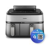 Philips Airfryer 5000 Dual Basket Nå kan du lage mat med ulike ingredienser på ulike måter uten å styre med flere gryter og panner (NA555/00)