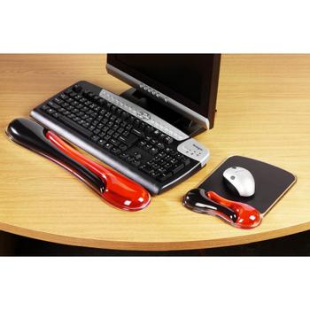KENSINGTON Duo Gel Wrist Rest Wave (Red/ Smoke) (62398 $DEL)