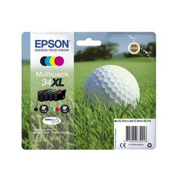EPSON n Ink Cartridges,  DURABrite" Ultra, 34XL, Golf ball, Singlepack,  1 x 10.8 ml Yellow, XL (C13T34744010)