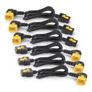 APC Netsnoerkit (6 st.), met borging, C19 naar C20 (90 graden), 1,2 m