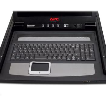 APC LCD Console - KVM-Konsole - 43.2 cm (17") - Rack - einbaufähig - 1280 x 1024 @ 75 Hz - Schwarz - 1U - für P/N: SMX1000CUS,  SMX1500RM2UCNCUS,  SMX1500RM2UCUS,  SMX2KR2UX145,  SMX3KR2UNCX145,  SMX750CUS (AP5717UK)