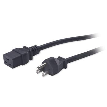 APC Stromkabel - IEC 60320 C19 zu NEMA 5-15 (M) - 2.4 m - Schwarz - für P/N: SMT2200I-AR,  SMT2200R2I-AR,  SMT3000I-AR,  SMT3000R2I-AR,  SMX3000HVTUS,  SRT10RMXLIX806 (AP9872)