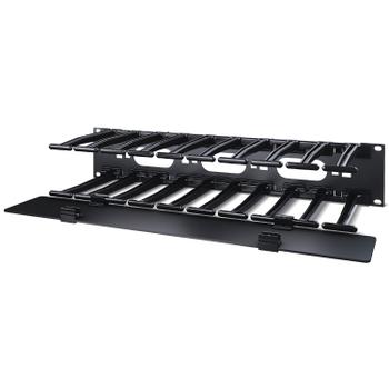 APC 2U Horizontal Cable Manager, 6'' Fingers top and bottom (AR8606)