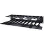 APC 2U Horizontal Cable Manager, 6'' Fingers top and bottom (AR8606)